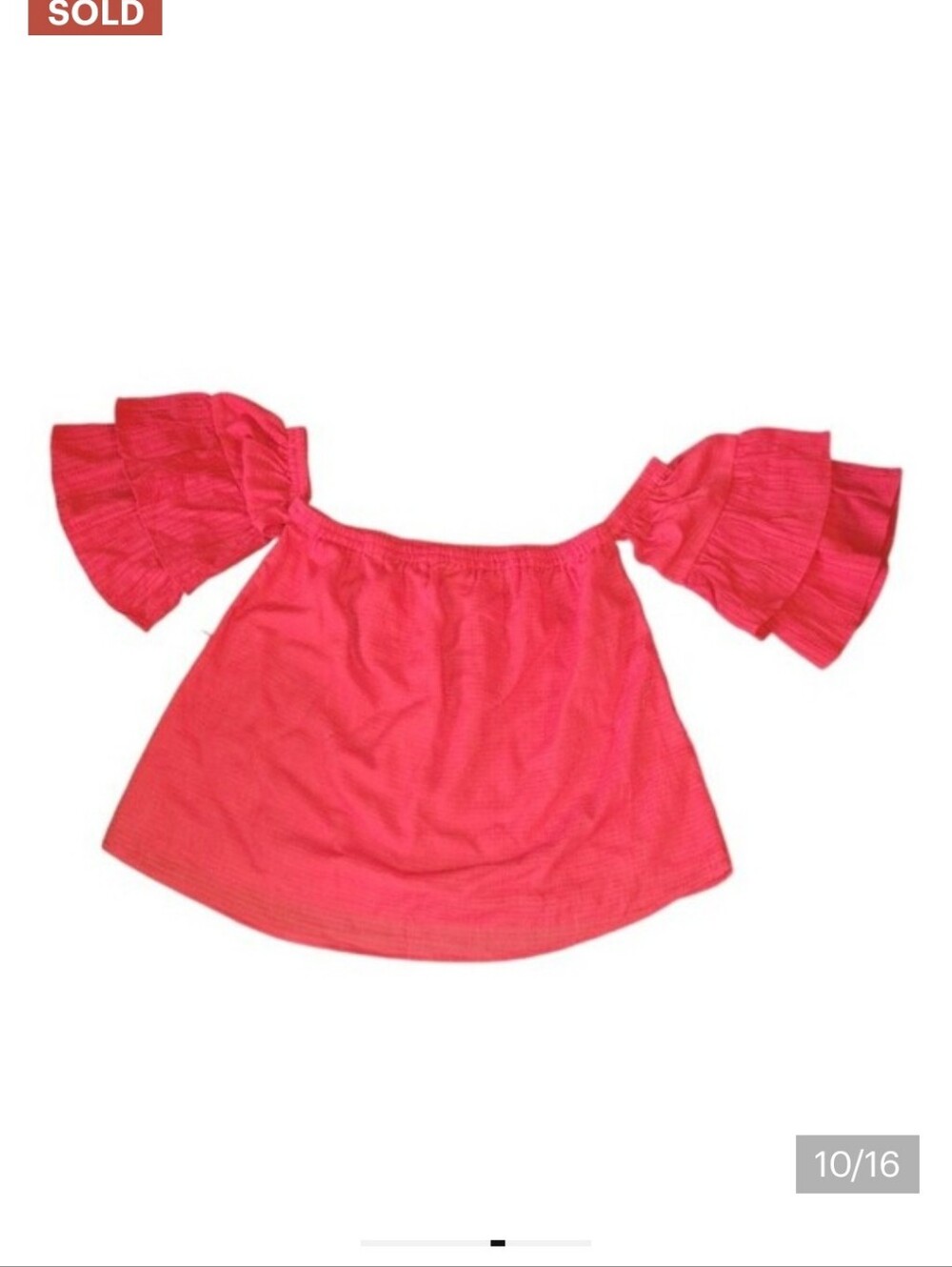 Suboo Off Shoulders Top Ruffle Sleeve - Picture 6 of 9